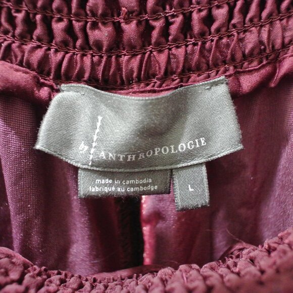 Anthropologie Gloria Velvet Joggers in Wine Bordeaux - Picture 4 of 9